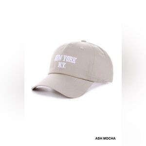 Zenana NEW YORK EMBROIDERED COTTON BASEBALL CAP